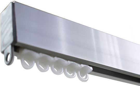 BetterHome Heavy Duty One-Way Curtain Track with Aluminum Mechanism in Silver Colour 180cm MHB-521008-180