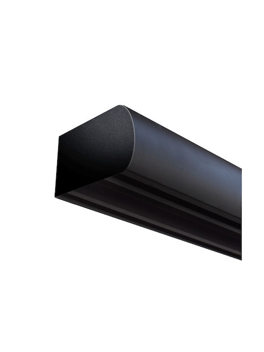 BetterHome Heavy Duty Two-Way Curtain Track with Aluminum Mechanism in Black Colour 140cm MHB-521003-140