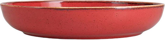 Porland Servierplatte aus Porzellan Rote 22cm