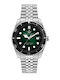 Men's Watch 43mm Battery with Silver Stainless Steel Bracelet