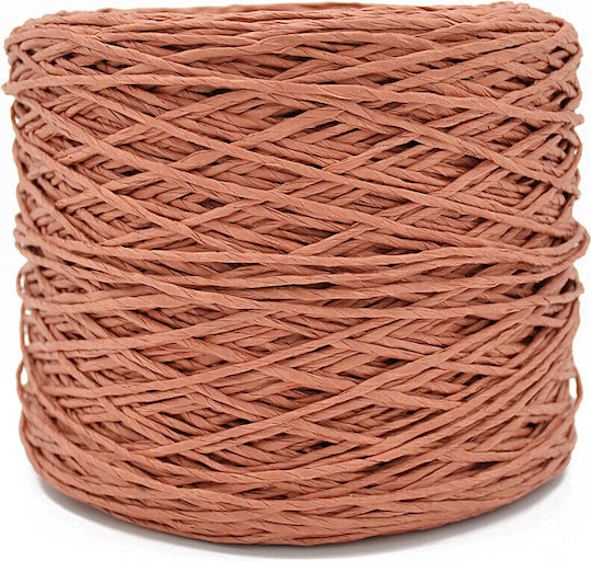 Natural Raffia Yarn Waxed Washed 200gr Bobbin Rotten Apple