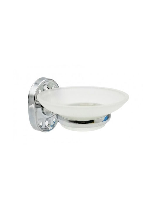 Mizoo Wall Mounted Metallic Silver Soap Dish