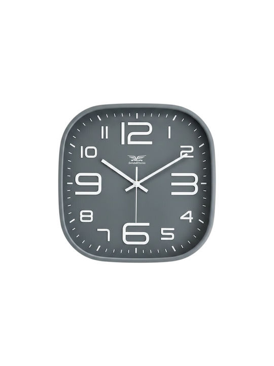 Tr278850 Wall Clock Plastic Grey 30x30cm