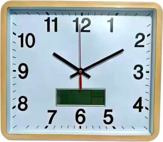 Tr283721 Wall Clock Plastic Beige 33x30cm