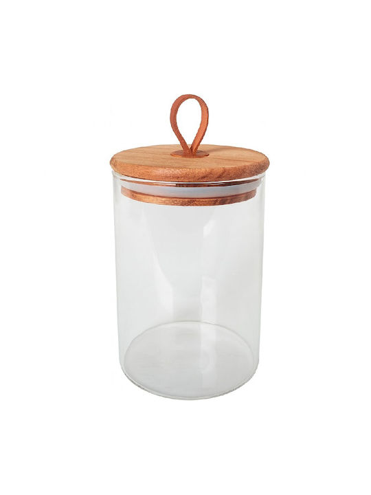 Espiel Borosilicate Βάζο Γενικής Χρήσης με Καπάκι Γυάλινο Λευκό 480ml