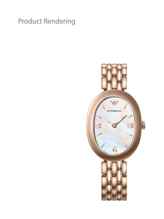 Emporio Armani Women's Watch 34mm Battery with Pink Gold Metal Bracelet