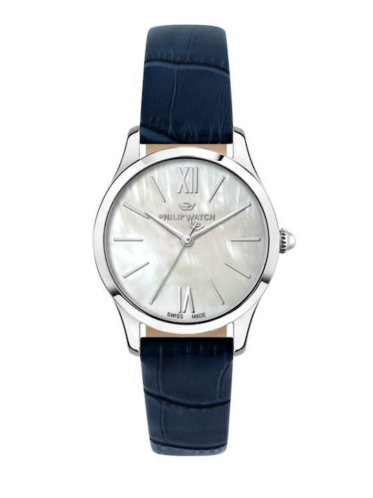 Philip Watch Women's Watch 32mm Battery with Black Leather Strap