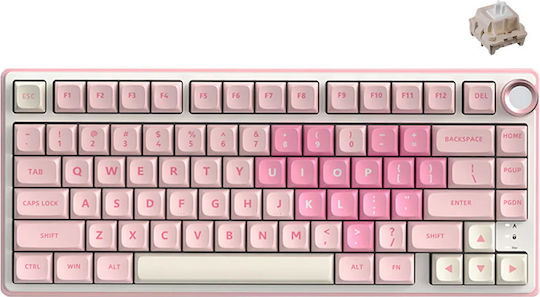 Royal Kludge R75 Gaming Keyboard with RGB Lighting English US Pink Melody