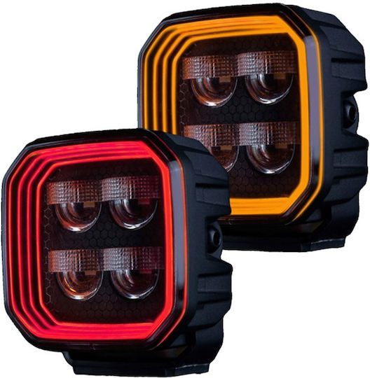 Strands Proiector Led Fără Orbire De Putere Mare 78w Drl Alb Portocaliu Roșu 10v48v