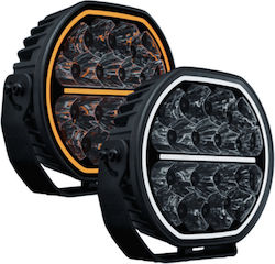 Strands Big Energy 2.0 Led Προβολέας Στρογγυλός 9&quot 10v32v 140w Drl Λευκόπορτοκαλί