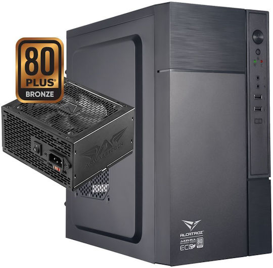 Alcatroz Azzura Millenia Eco Mini Tower Κουτί Υπολογιστή Μαύρο