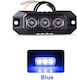 Φανάρι Led Μπλε Strobe Διαφορετικές Λειτουργίες Led 12-24v 3 Smd – Oem