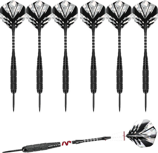 Set 6 Sisal Dart Flights Dart Game Professional Silver