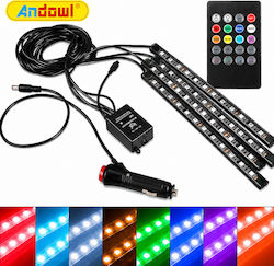 Andowl Rgb Led Ατμοσφαιρικός Φωτισμός Αυτοκινήτου 12 Led Q-cd59 Rgb Led Car Atmosphere Light Tf237373 Andowl Rgb Led Ατμοσφαιρικός Φωτισμός Αυτοκινήτου 12 Led Q-cd59 Rgb Led Car Atmosphere Light Tf237373