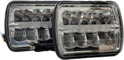 Σετ Led Προβολέων Φορτηγού 24v 80w Λευκό Φως Πορείας 35w Πορτοκαλί Φλας Αλάρμ Οεμ