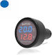Digital Thermometer & Voltmeter Car Lighter USB Charger Dofull Blue