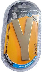 Self Adhesive Metal Letter Y 8cm Set 12 Pieces 204483 6932689204483