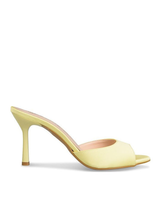 Envie Shoes Mules With Thin Heel In Yellow Colour