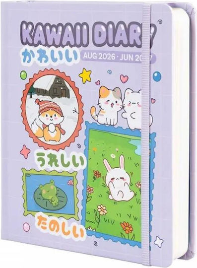 Kawaii Tagebuch 2026-27 Akademisches Tagesbuch 14x16cm