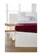 Living Home Super-Double Bed Sheet with Rubber Hugger 160x200cm Burgund