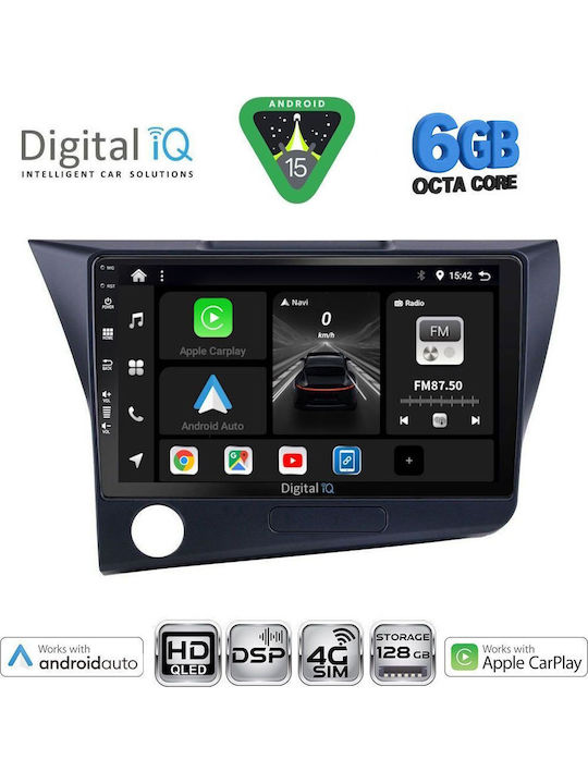 Digital IQ Car Audio System for Honda CR-Z 2010-2016 (Bluetooth/USB/WiFi/GPS/Apple CarPlay/Android Auto) with 9" Touch Screen
