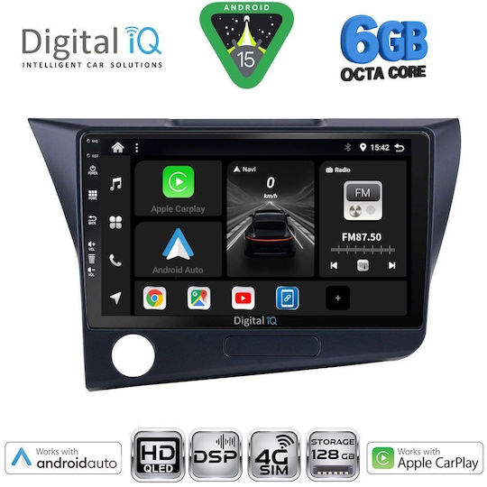 Digital IQ Car Audio System for Honda CR-Z 2010-2016 (Bluetooth/USB/WiFi/GPS/Apple CarPlay/Android Auto) with 9" Touch Screen