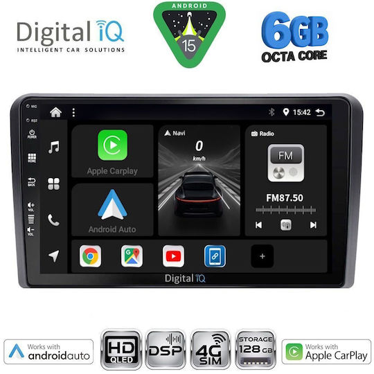 Digital IQ Car Audio System for Hyundai H-1 2007-2020 Bluetooth USB WiFi GPS Apple CarPlay Android Auto with 9" Touch Screen