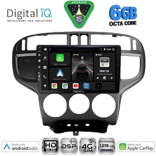 Digital IQ Ηχοσύστημα Αυτοκινήτου για Hyundai Matrix 2001-2010 (Bluetooth/USB/WiFi/GPS/Apple-Carplay/Android-Auto) με Οθόνη Αφής 9"