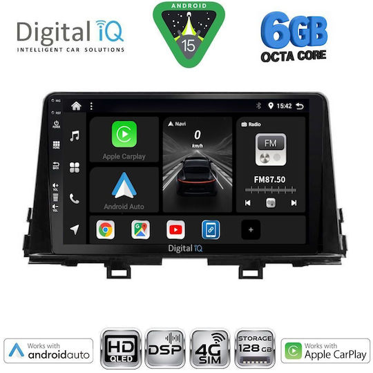 Digital IQ Ηχοσύστημα Αυτοκινήτου για Kia Picanto 2017-2021 (Bluetooth/USB/WiFi/GPS/Apple-Carplay/Android-Auto) με Οθόνη Αφής 9"