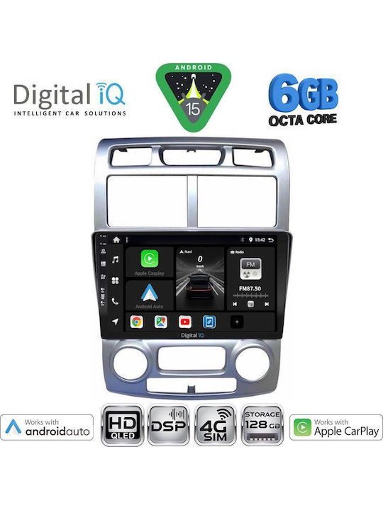 Digital IQ Car Audio System for Kia Sportage 2004-2010 with Clima Bluetooth USB WiFi GPS Apple CarPlay Android Auto with 9" Touch Screen