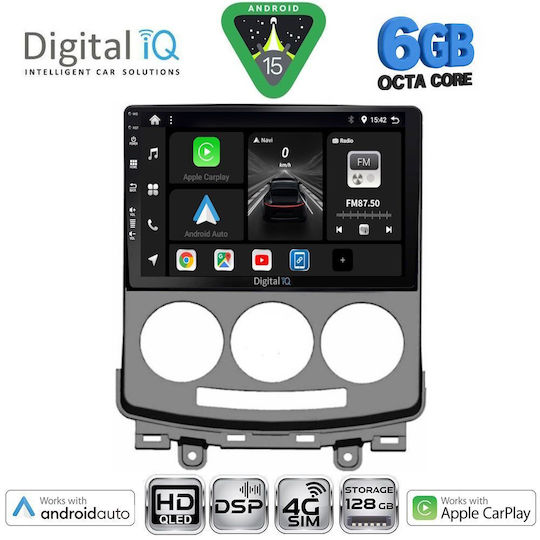 Digital IQ Ηχοσύστημα Αυτοκινήτου για Mazda 5 2004-2010 (Bluetooth/USB/WiFi/GPS/Apple-Carplay/Android-Auto) με Οθόνη Αφής 9"