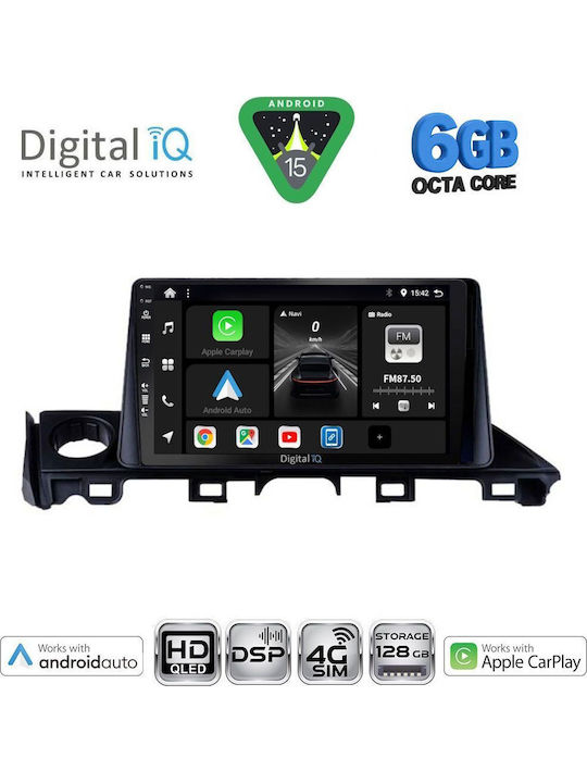 Digital IQ Car Audio System for Mazda 6 2017-2020 Bluetooth USB WiFi GPS Apple CarPlay Android Auto with 9" Touch Screen