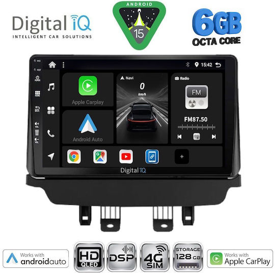 Digital IQ Car Audio System for Mazda CX-3 2014-2023 Bluetooth USB WiFi GPS Apple CarPlay Android Auto with 9" Touch Screen