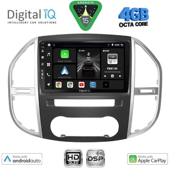 Digital IQ Ηχοσύστημα Αυτοκινήτου για Mercedes-Benz Vito / Viano (Bluetooth/USB/WiFi/GPS/Apple-Carplay/Android-Auto) με Οθόνη Αφής 10"