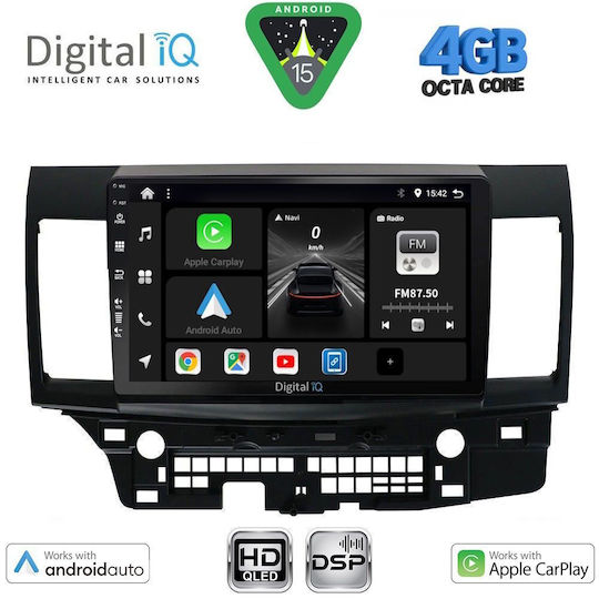 Digital IQ Ηχοσύστημα Αυτοκινήτου για Mitsubishi Lancer 2008-2017 (Bluetooth/USB/WiFi/GPS/Apple-Carplay/Android-Auto) με Οθόνη Αφής 10"