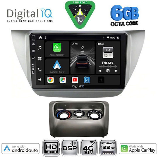 Digital IQ Auto-Audiosystem Für Mitsubishi Lancer 2000-2007 Mit Bluetooth USB Eingebautes Wi-Fi GPS Apple CarPlay Android Auto Mit 9 Zoll Touchscreen