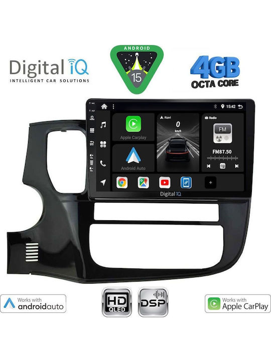 Digital IQ Car Audio System for Mitsubishi Outlander 2013-2020 Bluetooth USB WiFi GPS Apple CarPlay Android Auto with 10" Touch Screen