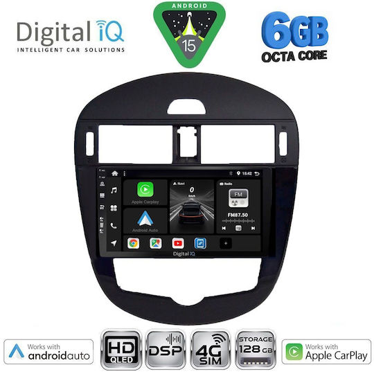 Digital IQ Car Audio System for Nissan Pulsar 2014-2020 with Clima (Bluetooth/USB/WiFi/GPS/Apple CarPlay/Android Auto) with 9" Touch Screen