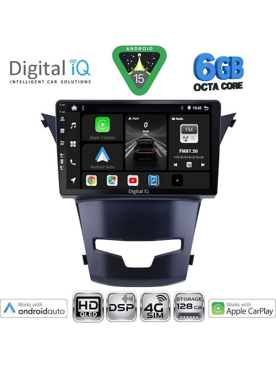 Digital IQ Car Audio System for Ssangyong Korando 2014-2019 (Bluetooth/USB/WiFi/GPS/Apple CarPlay/Android Auto) with 9" Touch Screen