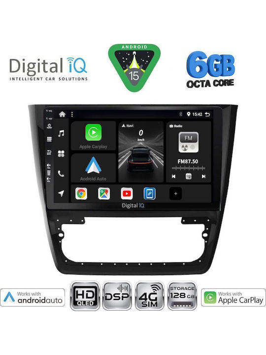 Digital IQ Car Audio System for Skoda Yeti 2014-2018 (Bluetooth/USB/WiFi/GPS/Apple CarPlay/Android Auto) with 10" Touch Screen