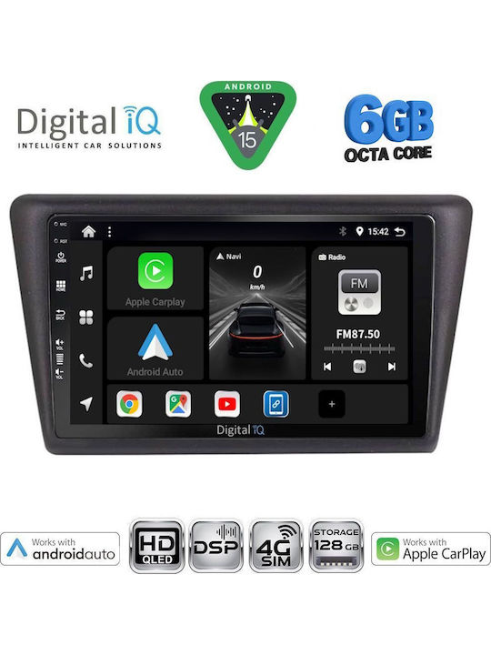 Digital IQ Car Audio System for Skoda Rapid 2014-2019 (Bluetooth/USB/WiFi/GPS/Apple CarPlay/Android Auto) with 9" Touch Screen
