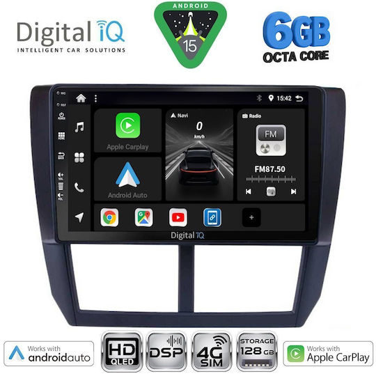 Digital IQ Ηχοσύστημα Αυτοκινήτου για Subaru Forester / Impreza 2008-2013 (Bluetooth/USB/WiFi/GPS/Apple-Carplay/Android-Auto) με Οθόνη Αφής 9"