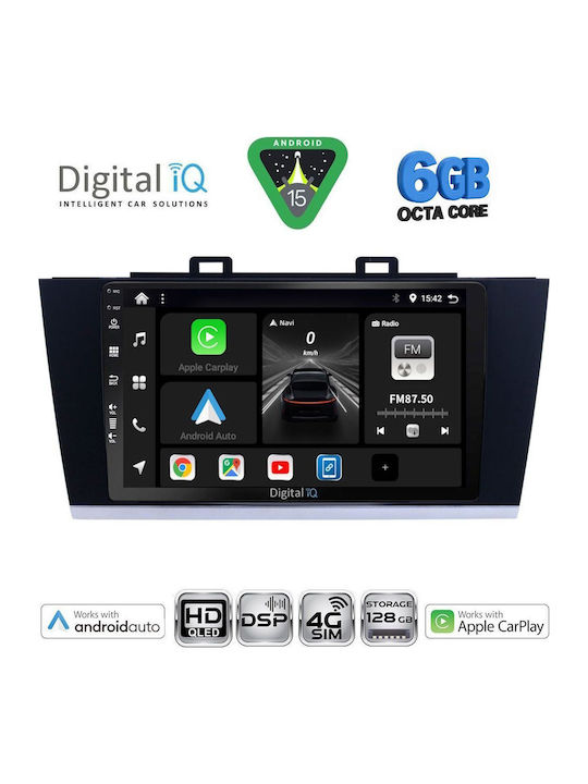 Digital IQ Car Audio System for Subaru Legacy / Outback 2014-2019 (Bluetooth/USB/WiFi/GPS/Apple CarPlay/Android Auto) with 9" Touch Screen