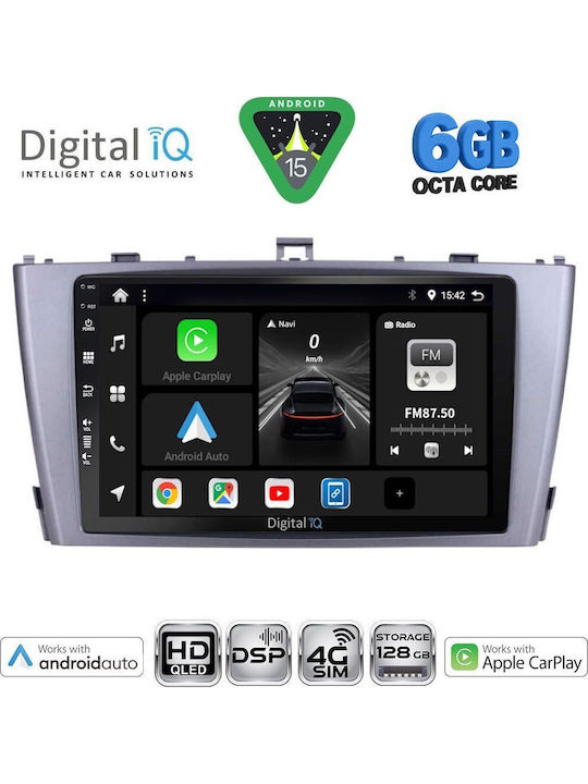 Digital IQ Car Audio System for Toyota Avensis 2009-2015 Bluetooth USB WiFi GPS Apple CarPlay Android Auto with 9" Touch Screen
