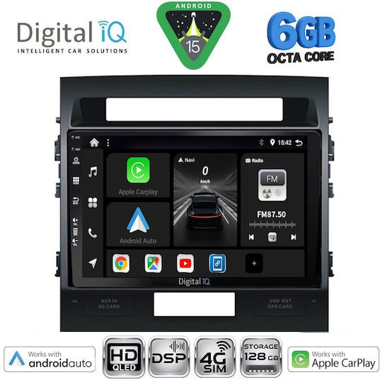 Digital IQ Ηχοσύστημα Αυτοκινήτου για Toyota Land Cruiser 2008-2015 (Bluetooth/USB/WiFi/GPS/Apple-Carplay/Android-Auto) με Οθόνη Αφής 10"