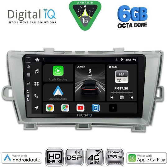 Digital IQ Ηχοσύστημα Αυτοκινήτου για Toyota Prius 2009-2015 (Bluetooth/USB/WiFi/GPS/Apple-Carplay/Android-Auto) με Οθόνη Αφής 9"