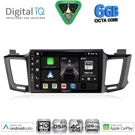 Digital IQ Car Audio System for Toyota RAV 4 2013-2019 (Bluetooth/USB/WiFi/GPS/Apple CarPlay/Android Auto) with 10" Touch Screen