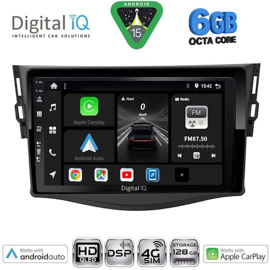 Digital IQ Car Audio System for Toyota RAV 4 2006-2012 (Bluetooth/USB/WiFi/GPS/Apple CarPlay/Android Auto) with 9" Touch Screen