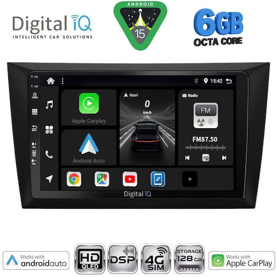 Digital IQ Ηχοσύστημα Αυτοκινήτου για Volkswagen Golf 2009-2012 (Bluetooth/USB/WiFi/GPS/Apple-Carplay/Android-Auto) με Οθόνη Αφής 9"