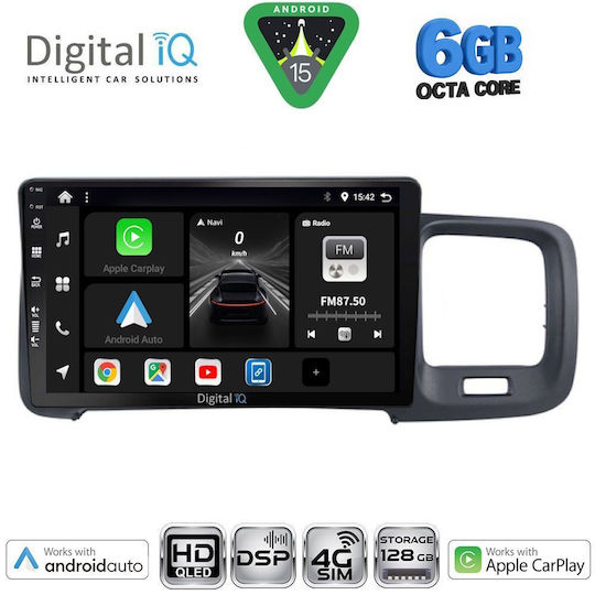 Digital IQ Ηχοσύστημα Αυτοκινήτου για Volvo S60 2010-2018 (Bluetooth/USB/WiFi/GPS/Apple-Carplay/Android-Auto) με Οθόνη Αφής 9"